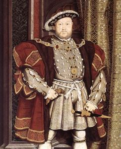 King Henry VIII</br> of England